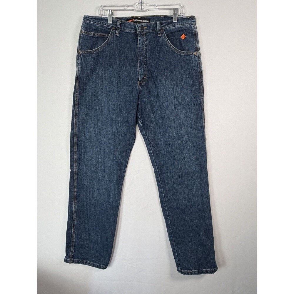 Wrangler FR Advanced Comfort Men’s 36x32 Blue Jeans Flame Resistant Stretch
